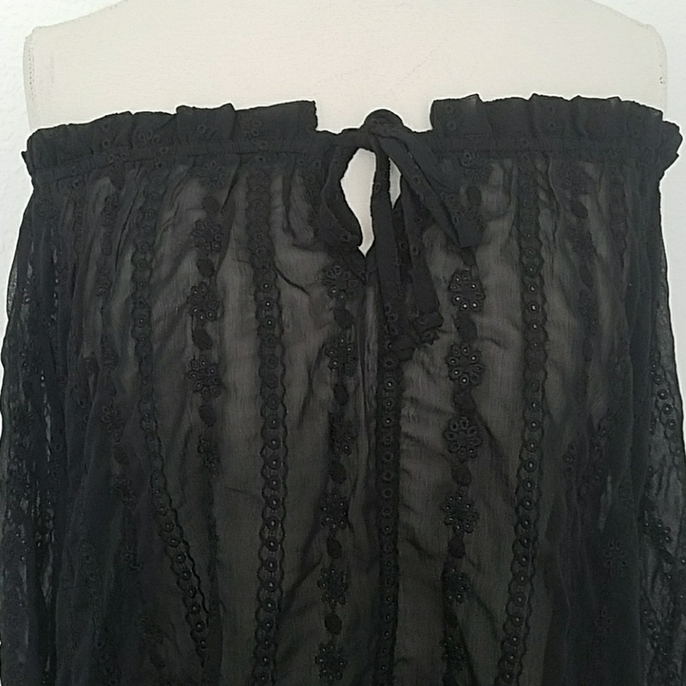 LAST ONE - Sexy Sheer Black Lace Top - Picture 5 of 7
