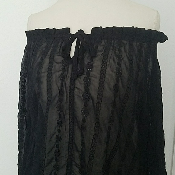 LAST ONE - Sexy Sheer Black Lace Top - Picture 3 of 7