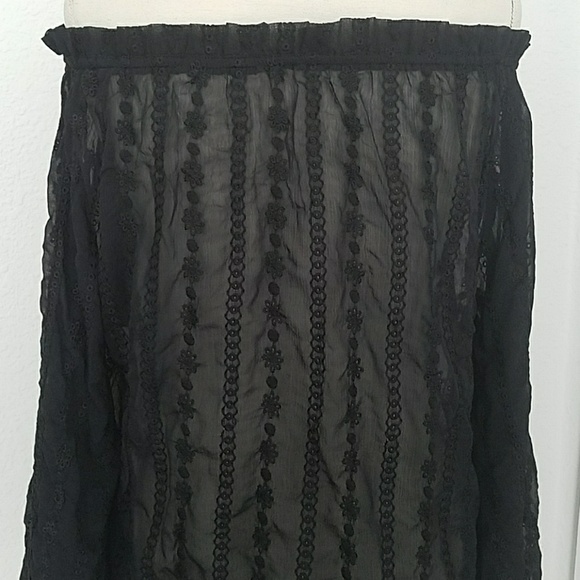 LAST ONE - Sexy Sheer Black Lace Top - Picture 6 of 7