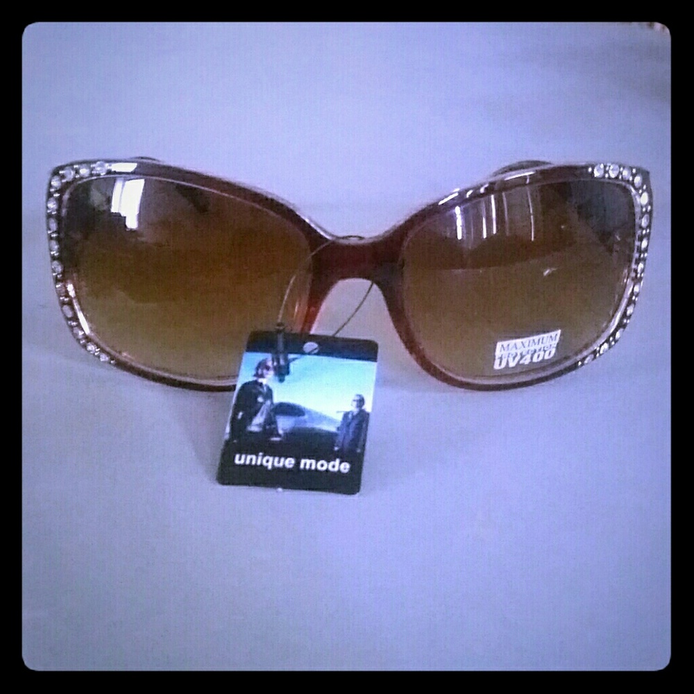 Brown Sunglasses with Clear frame