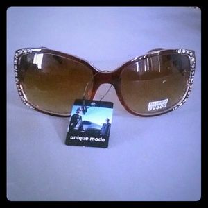 Brown Sunglasses with Clear frame