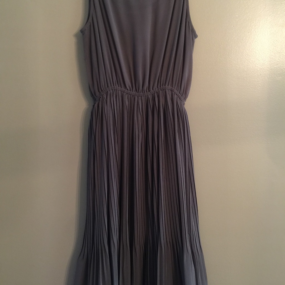 River Island Grey Pleated Party Dress