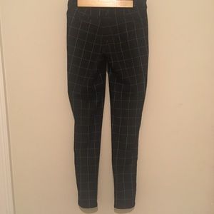 Black and white grid dress pants.