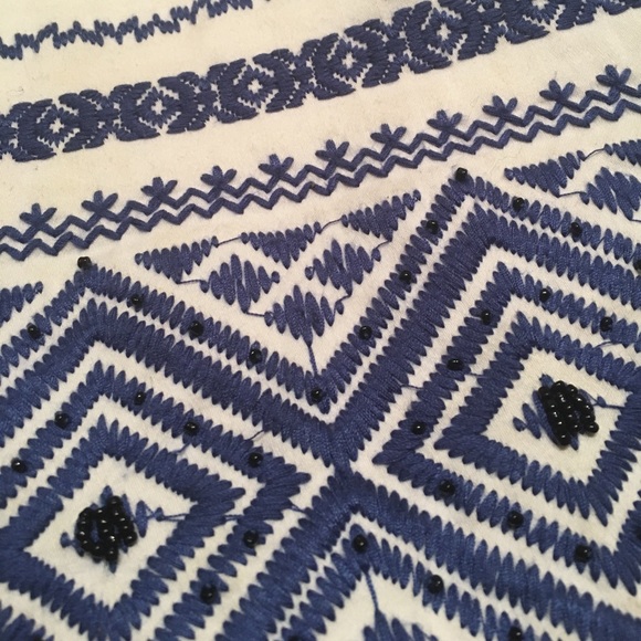 Sam Edelman embroidered beaded mini skirt - Picture 2 of 4