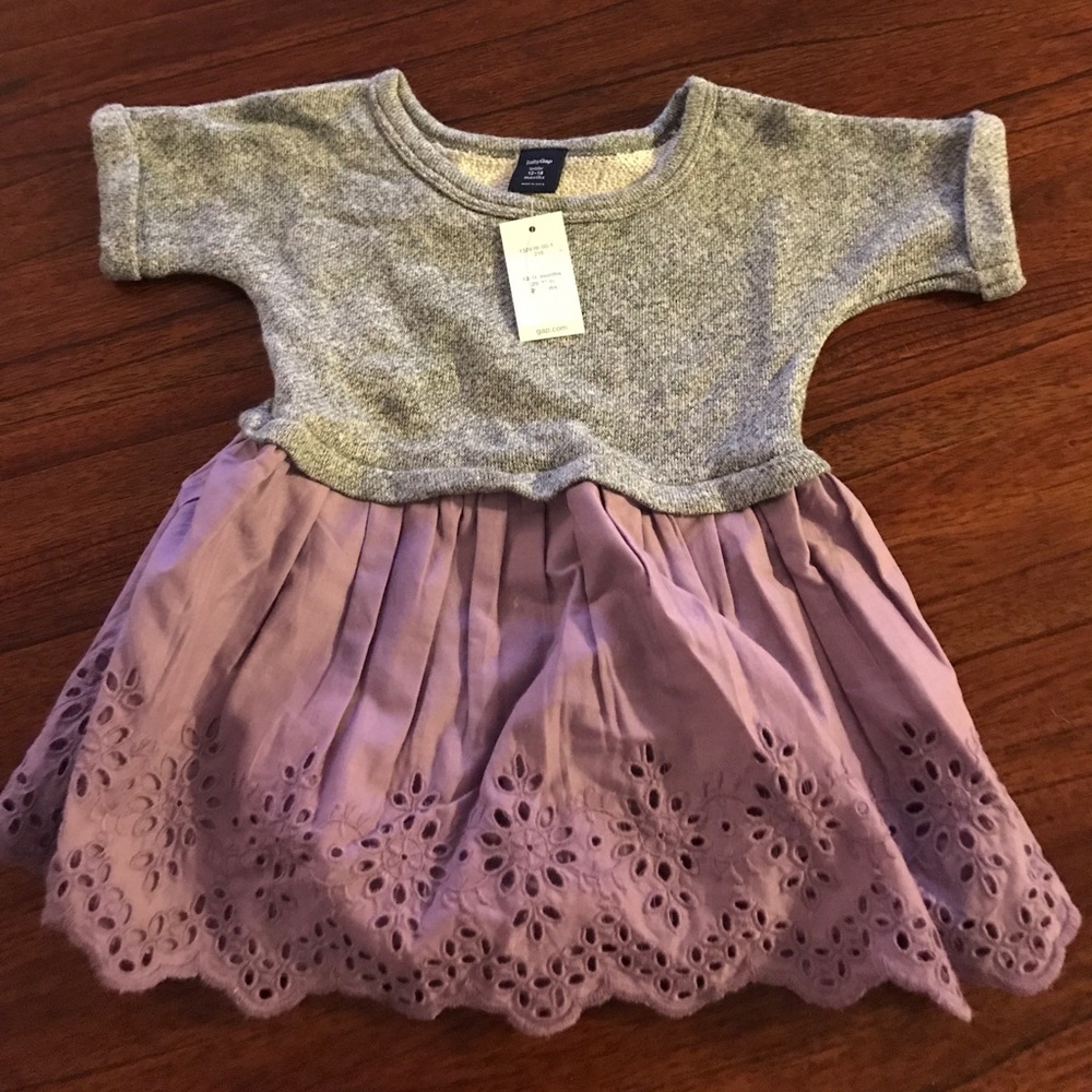 Baby Gap mixed media dress 12-18 M