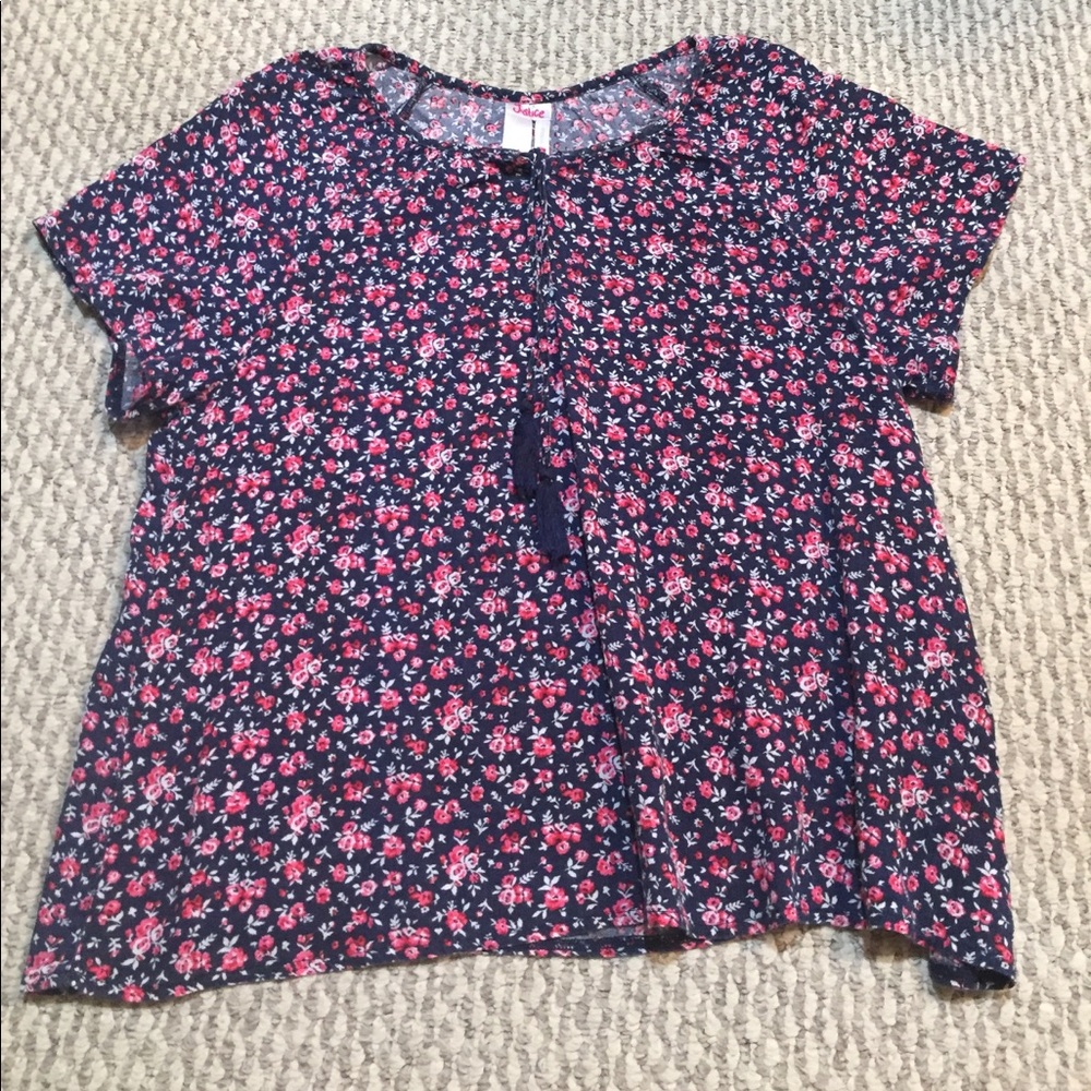 Justice Floral Print Top