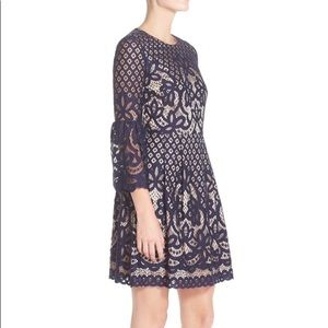 Bell Sleeve Fit and Flare Dress