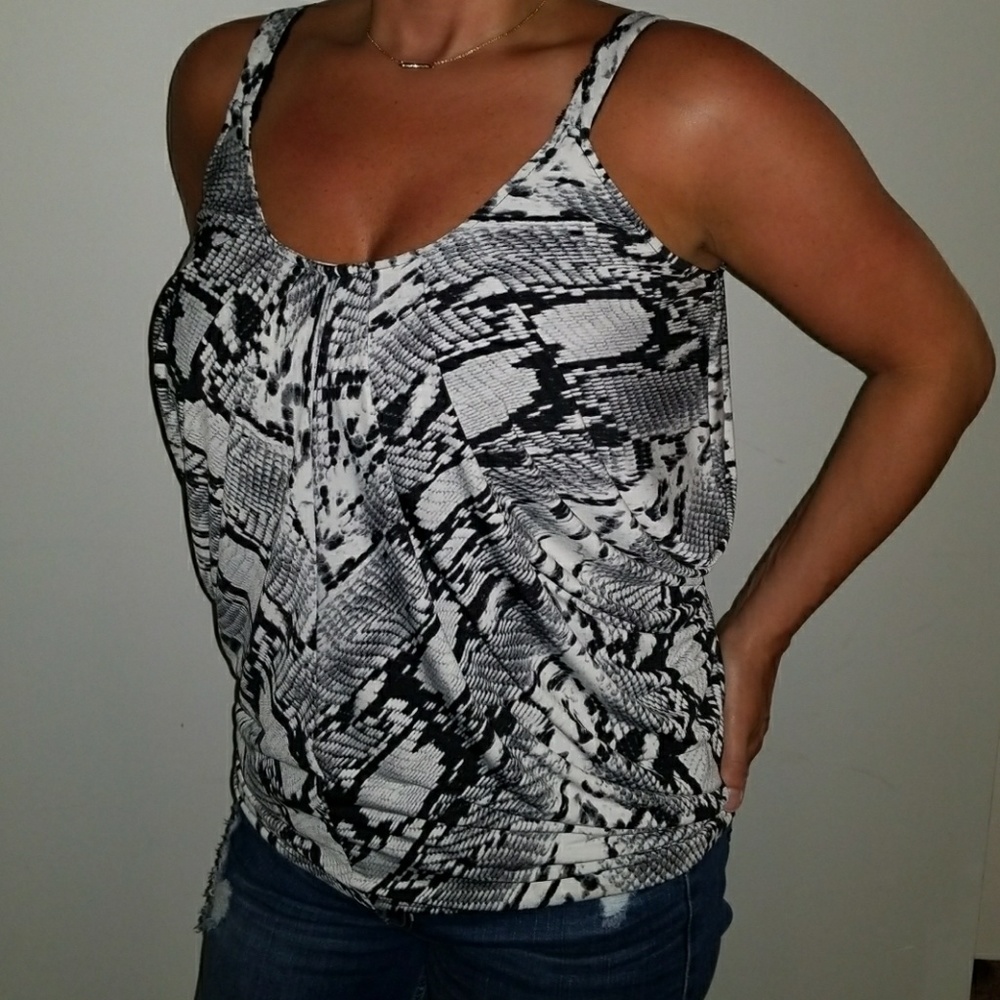 Snake skin print top