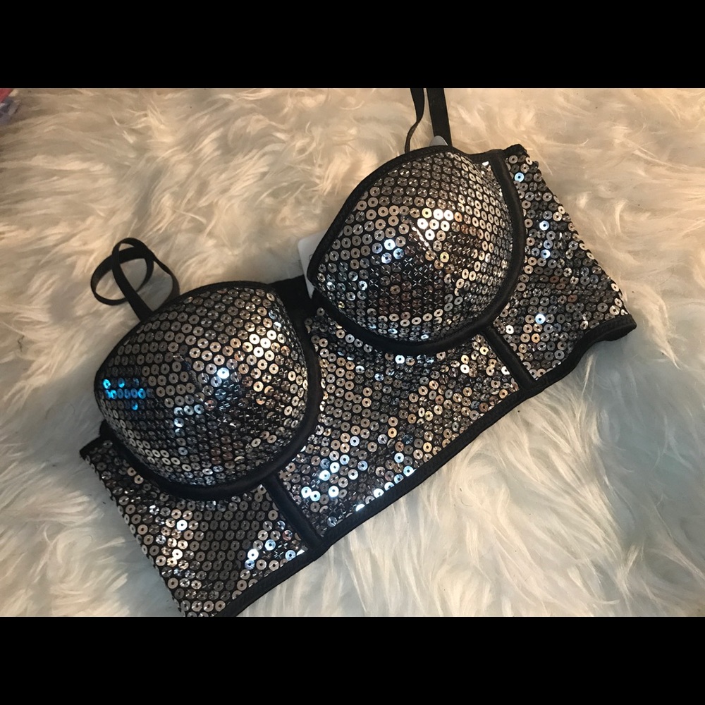 NWT sequined bra top