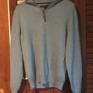 Tommy Hilfiger Quarter Zip Cotton Sweater