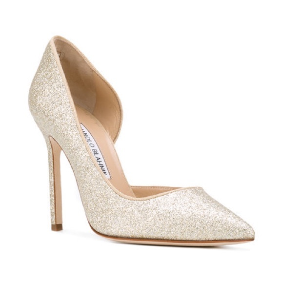 Manolo Blahnik Collina Pump in Glitter 6.5 - Picture 1 of 5