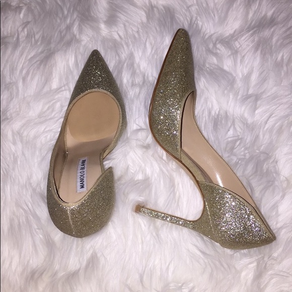 Manolo Blahnik Collina Pump in Glitter 6.5 - Picture 5 of 5
