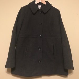 Motherhood Maternity lined gray peacoat