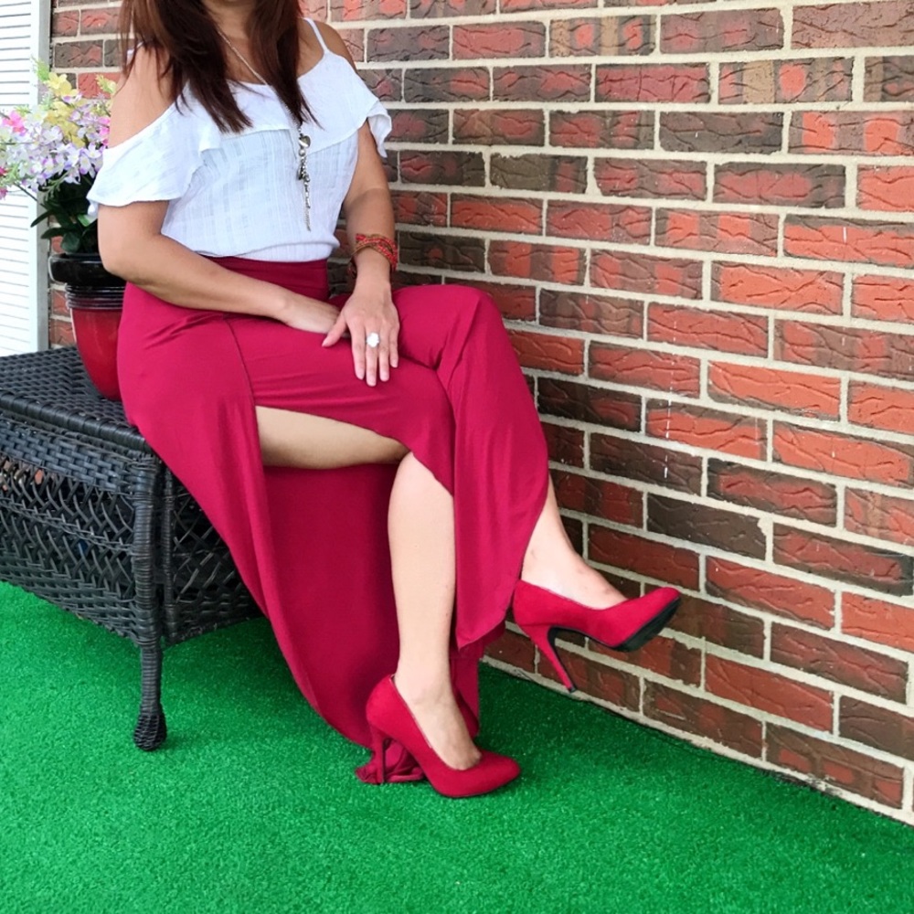 Slit Flowy Layered Wide Leg Palazzo Wrap Pants