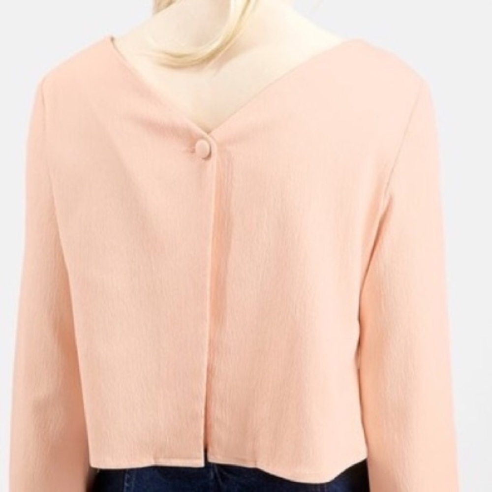 Topshop open back Crop Top long sleeve NEW - Picture 3 of 4