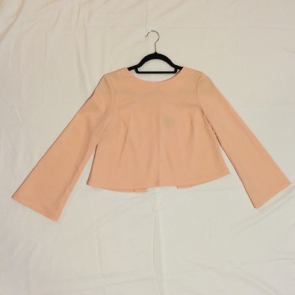 Topshop open back Crop Top long sleeve NEW - Picture 4 of 4