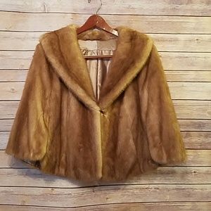Vintage mink fur cape