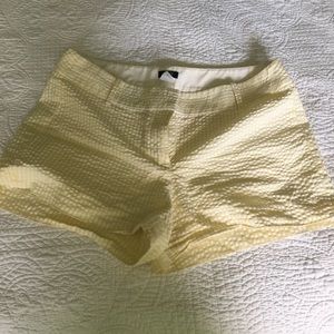 J. Crew yellow stripped seersucker shorts