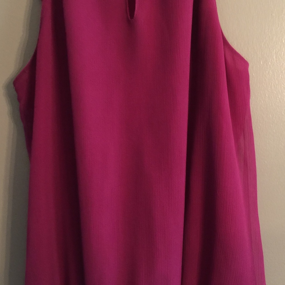 Mossimo Fushia Ruffle Dress Shirt - Picture 2 of 3