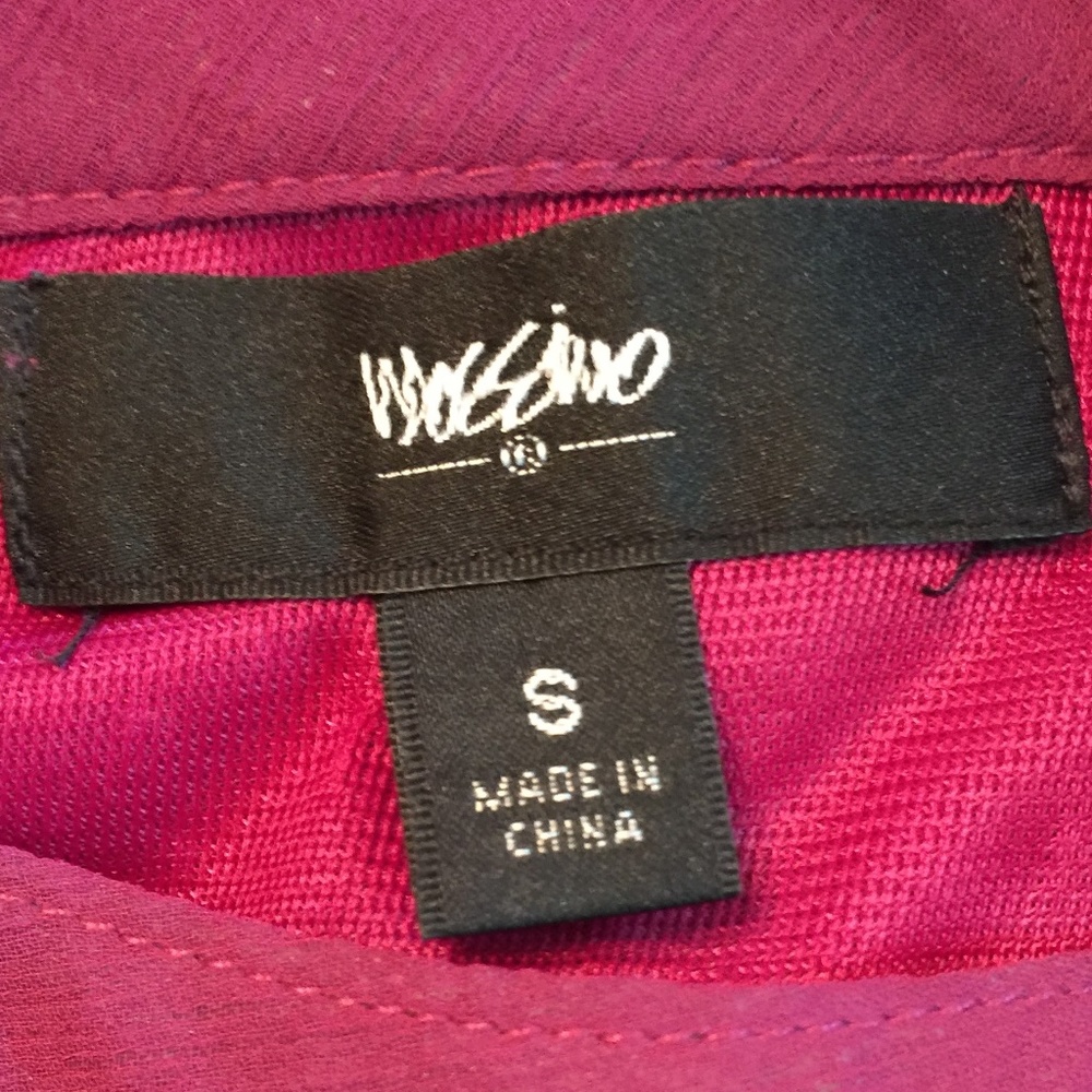 Mossimo Fushia Ruffle Dress Shirt - Picture 3 of 3