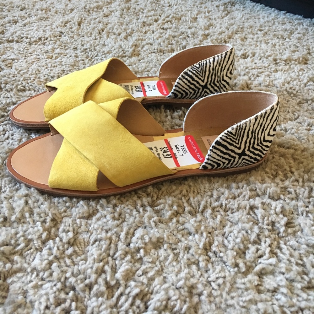 Dolce Vita Yellow and Zebra Flats