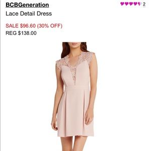 Bcbg pink lace dress