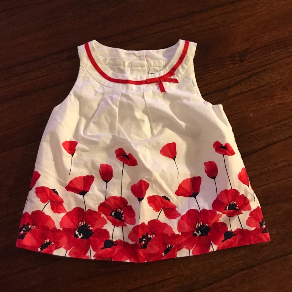 Janie and Jack Poppy Print Sleeveless Top