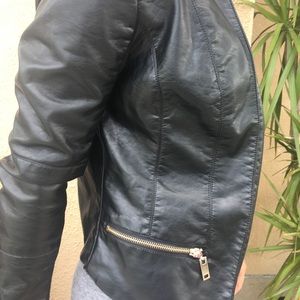 Black Faux Leather Jacket