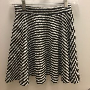 Black and White Striped Skirt