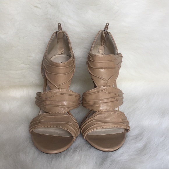 Tan Open Toe Heels - Picture 2 of 3