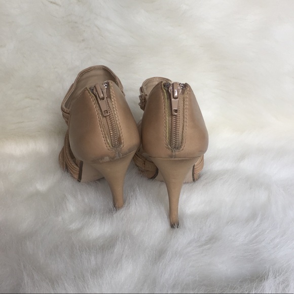 Tan Open Toe Heels - Picture 3 of 3