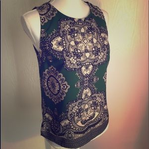 Gorgeous Green Paisley Inspired Tank / Shell