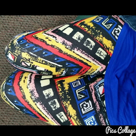 Abstract Multicolor Leggings - Picture 4 of 5
