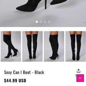 Fashion nova (sexy can I high black boots)