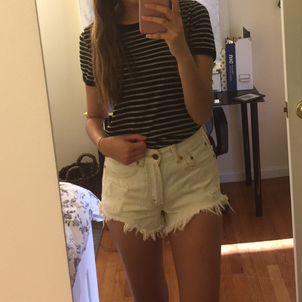 Levi's vintage white denim shorts