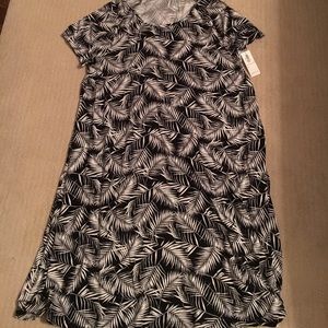 Palm print swing dress