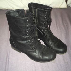 Black madden girl combat boots