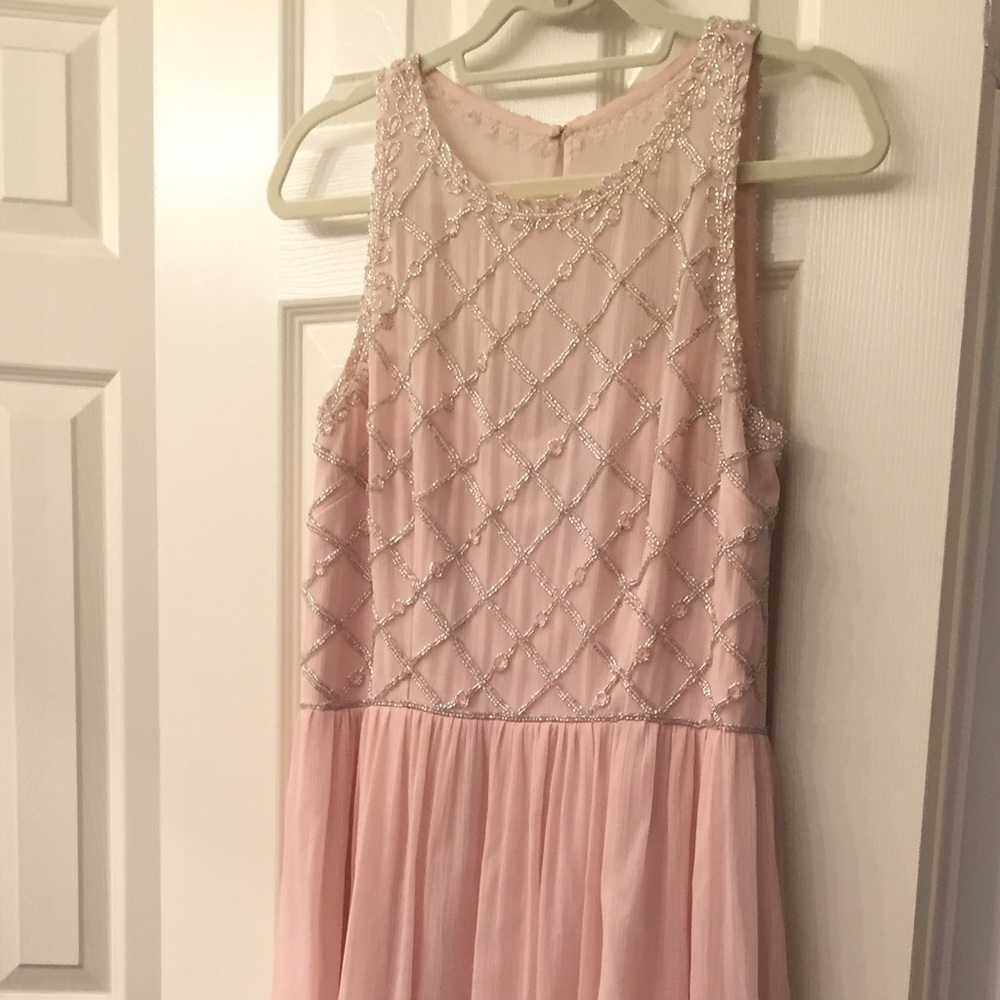 Pink Beaded Maxi Dress