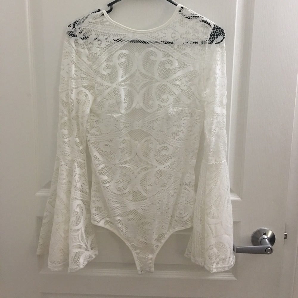 Lace Bell Sleeve Bodysuit