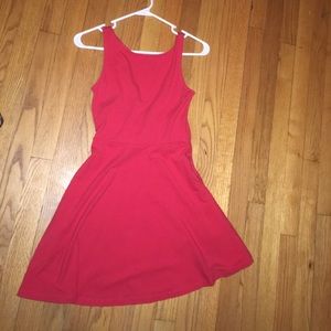 Cute red dress with a bow