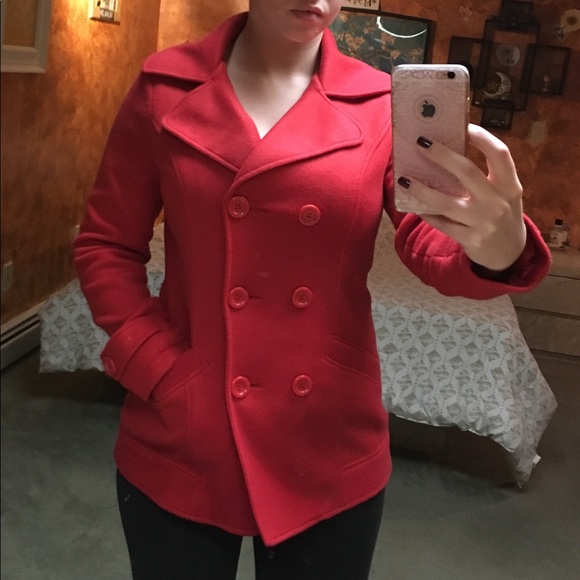 Francesca's red pea coat - Picture 4 of 4