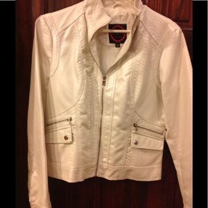 Faux leather snake skin jacket