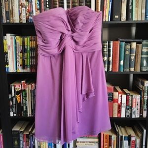 Purple chiffon bridesmaid dress