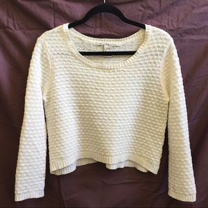 White Sweater Crop