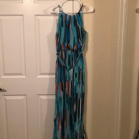 Blue Pattern Maxi Dress - Picture 1 of 3