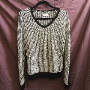 Black and White Knit Sweater