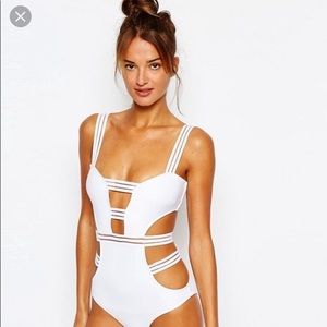 NWT-ASOS Swimsuit with Cut outs and Sheer straps