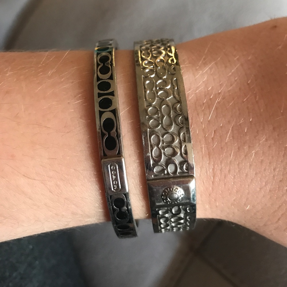 Coach SS enamel bracelets