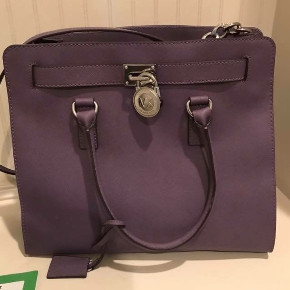 Lavender with silver hardware MK satchel