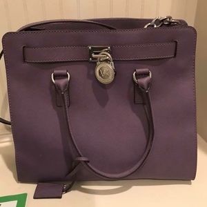 Lavender with silver hardware MK satchel